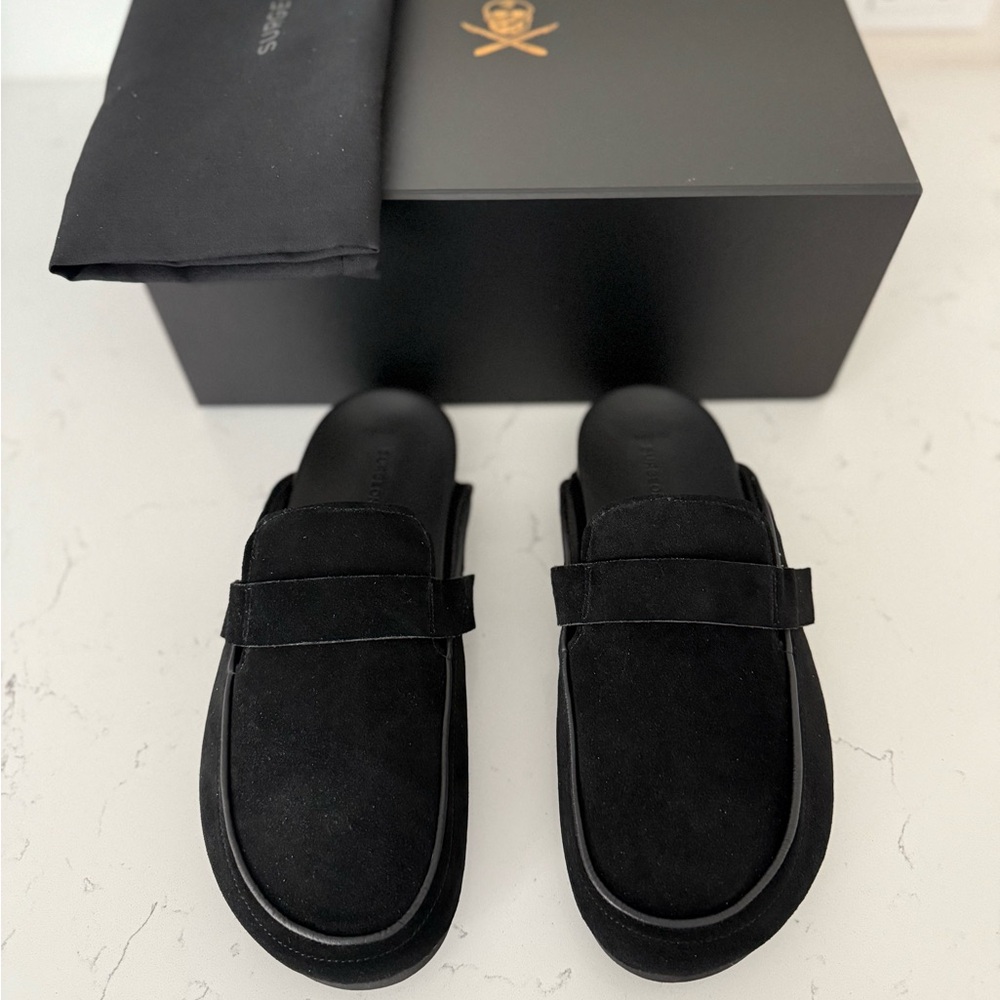 The Shoe Surgeon Black Suede Men's Loafers NWT